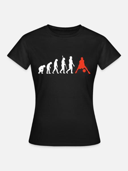 Basketball Basketballer Evolution Basketballdesign - Frauen T-Shirt - Schwarz