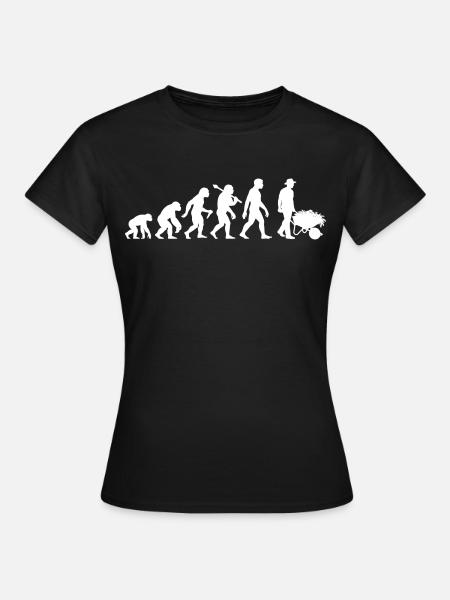 Gärtner Evolution Gärtnern Gartenarbeit Gärtnerei - Frauen T-Shirt - Schwarz
