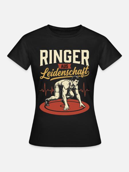 Ringer Leidenschaft Kraft - Frauen T-Shirt - Schwarz