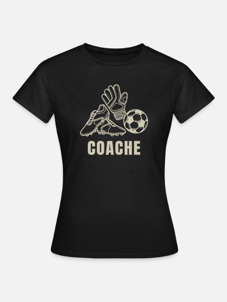 Vater Footballtrainer - Frauen T-Shirt - Schwarz