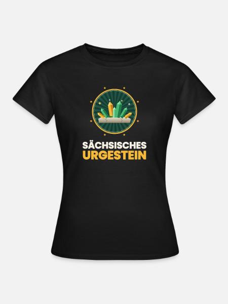 SACHSEN SÄCHSISCHES URGESTEIN - Frauen T-Shirt - Schwarz