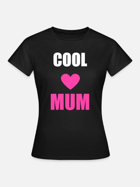 Bold Mum Herz-Tee - Frauen T-Shirt - Schwarz