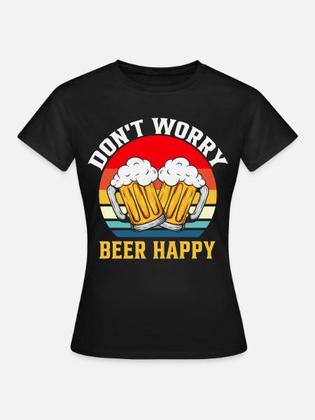 Keine Sorge Bierglück - Frauen T-Shirt - Schwarz