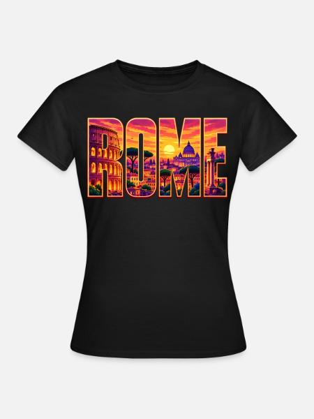Rom-33cm - Frauen T-Shirt - Schwarz