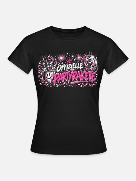 Offizielle Partyrakete - Frauen T-Shirt - Schwarz