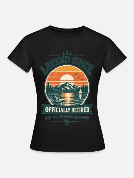 Legende Seit Ruhestand Officially Retired - Frauen T-Shirt - Schwarz