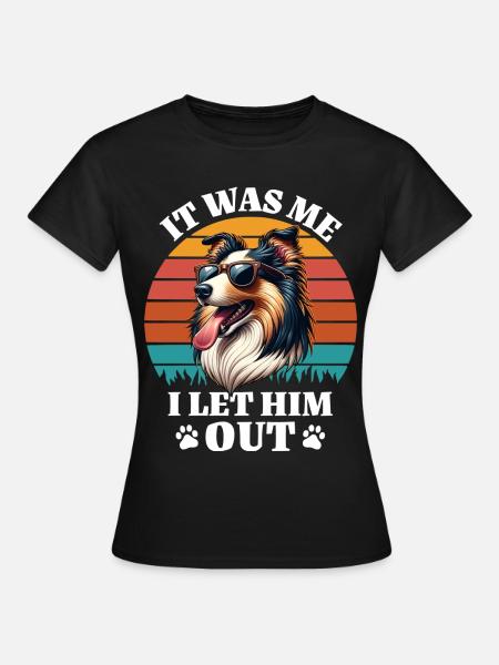 Lustige Langhaar Collie Sprüche - Frauen T-Shirt - Schwarz