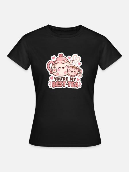 Best-Tea Freundschaft Teekannen-Duo - Frauen T-Shirt - Schwarz