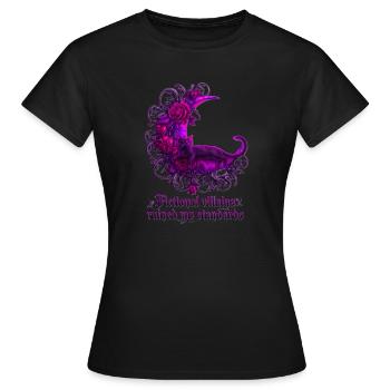 Fictional Villains Ruined My Standards Shirt - Frauen T-Shirt - Schwarz - Vorne - AI Model Female 172 dark (172cm)
