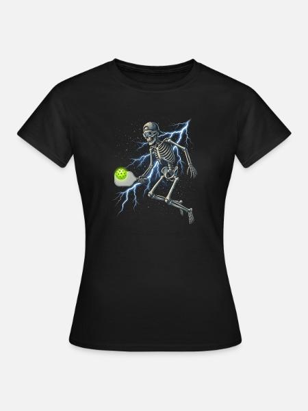 Blitzskelett-Pickleball - Frauen T-Shirt - Schwarz