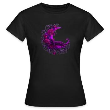 Dark Romance Buch Club – Mystic Gothic Katze - Frauen T-Shirt - Schwarz - Vorne - AI Model Female 172 dark (172cm)
