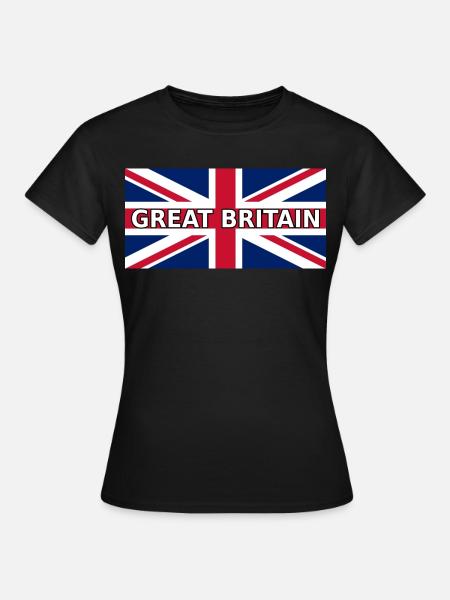 Großbritannien-UnionJack-33cm - Frauen T-Shirt - Schwarz