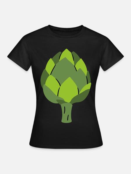 Artischocke Gemüsemotiv Illustration Geschenkidee - Frauen T-Shirt - Schwarz
