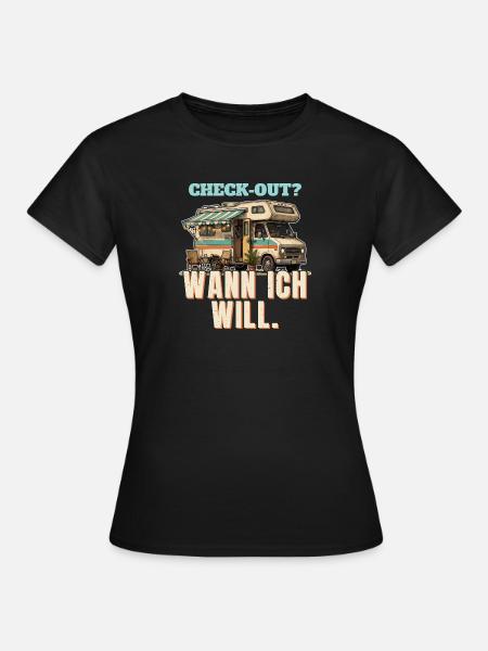 Wohnmobil - Check-out wann ich will - Frauen T-Shirt - Schwarz
