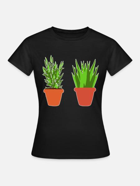 Topfpflanzen - Frauen T-Shirt - Schwarz