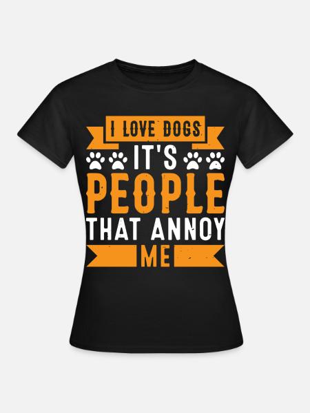 HundeLiebe - Frauen T-Shirt - Schwarz