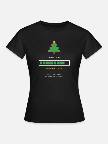 Weihnachten lädt lustigen Countdown-Jumper - Frauen T-Shirt - Schwarz