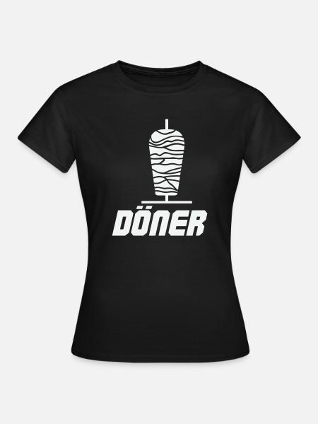 Döner Spieß Emblem - Frauen T-Shirt - Schwarz