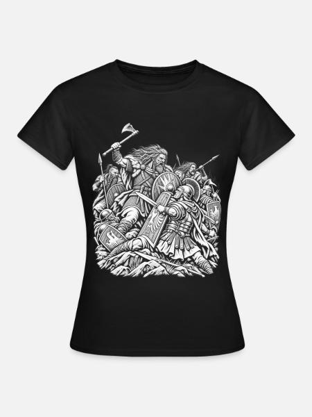Germanen gegen Römer - Frauen T-Shirt - Schwarz