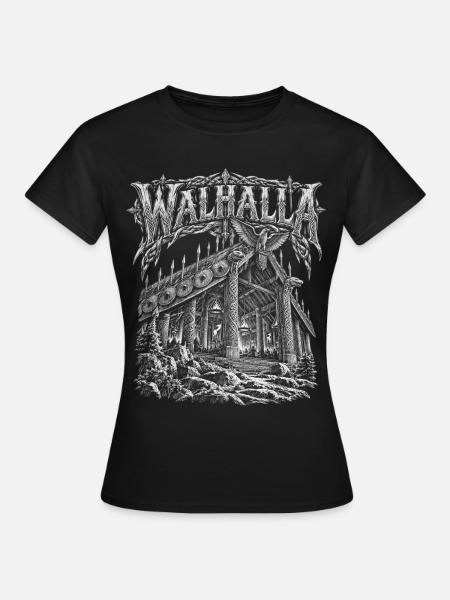 Walhalla – Odins Halle - Frauen T-Shirt - Schwarz