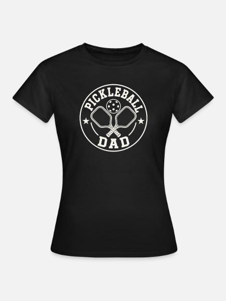 Pickleball Dad Emblem - Frauen T-Shirt - Schwarz