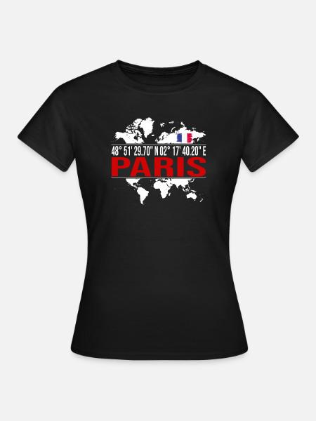 Paris - Frauen T-Shirt - Schwarz