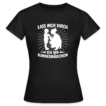 Kinderbetreuungsanbieter Lass Mich Durch - Frauen T-Shirt - Schwarz - Vorne - AI Model Female 172 dark (172cm)