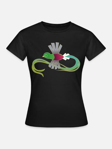 Prachtvolles Quetzal – Heil dem Schwanz - Frauen T-Shirt - Schwarz