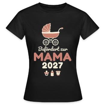 Befördert zur Mama 2027 – Süß - Frauen T-Shirt - Schwarz - Vorne - AI Model Female 172 dark (172cm)