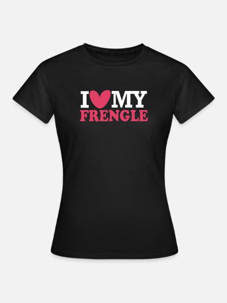 Frengle Hund - Frauen T-Shirt - Schwarz