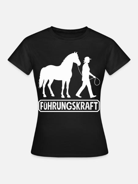 Lustiges Pferdemädchen & Reiter Spruch Geschenke - Frauen T-Shirt - Schwarz