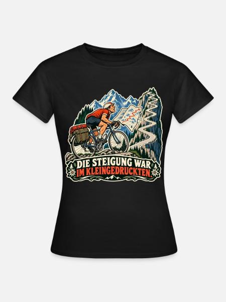 Steigung im Kleingedruckten - Frauen T-Shirt - Schwarz
