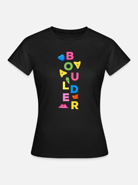 Klettern Bouldern Kletterwand - Frauen T-Shirt - Schwarz