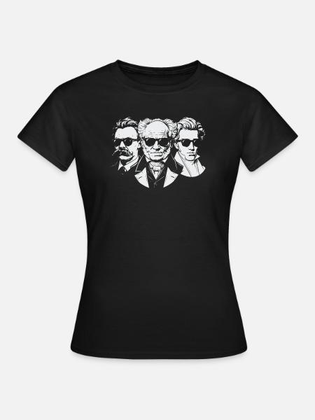 Philosophen des Existentialismus - Frauen T-Shirt - Schwarz