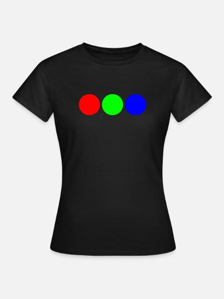 Triaden-Neonkreise - Frauen T-Shirt - Schwarz