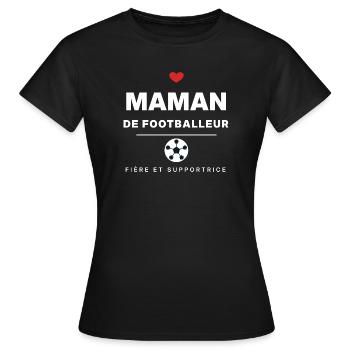 Fußball-Mama – Fußball-Mama-Geschenk - Frauen T-Shirt - Schwarz - Vorne - AI Model Female 172 dark (172cm)