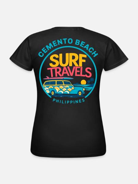 Retro Surf Van Philippines - Frauen T-Shirt - Schwarz