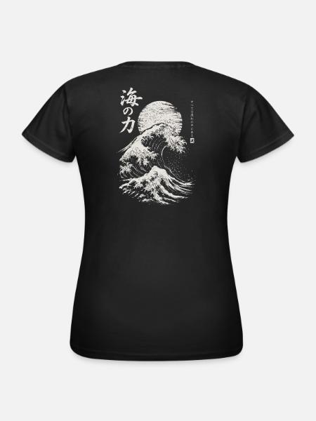 Japanese Great Wave – Japanese Art - Frauen T-Shirt - Schwarz