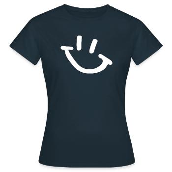 Smiley - Frauen T-Shirt - Navy - Vorne - AI Model Female 172 dark (172cm)