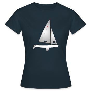 Pirat Riss - Frauen T-Shirt - Navy - Vorne - AI Model Female 172 dark (172cm)
