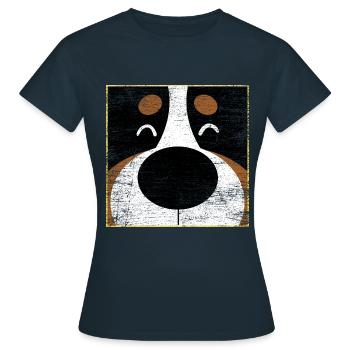 Stolzer Berner Sennenhund Alpenhirt - Frauen T-Shirt - Navy - Vorne - AI Model Female 172 dark (172cm)