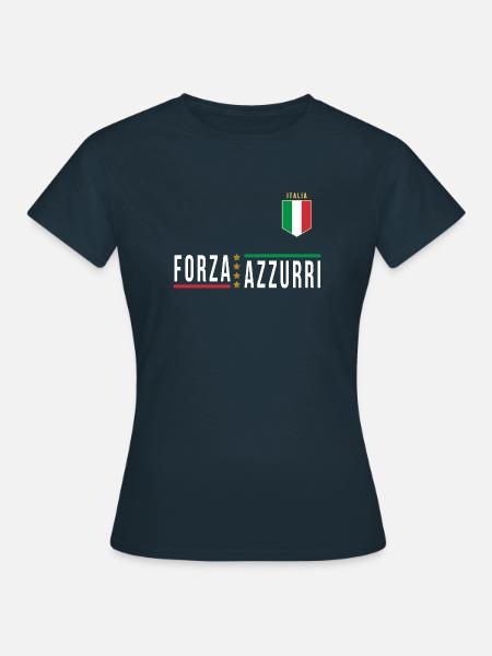 Italien Jersey FORZA AZZURI 2021 - Frauen T-Shirt - Navy