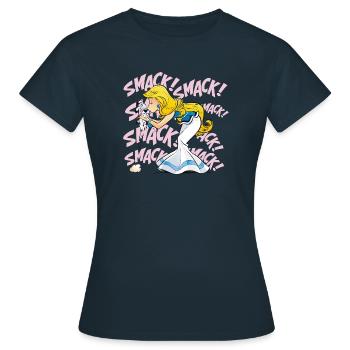 Asterix & Obelix - Falbala with Idefix - Women's T-Shirt - navy - Front - AI Model Female 172 dark (172cm)