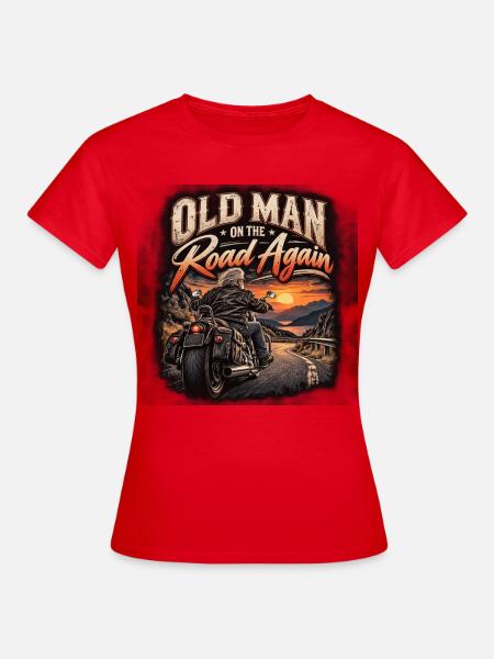 Old Biker - Frauen T-Shirt - Rot