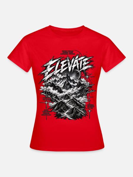 Elevate Gipfelkraft und Fortschritt - Frauen T-Shirt - Rot
