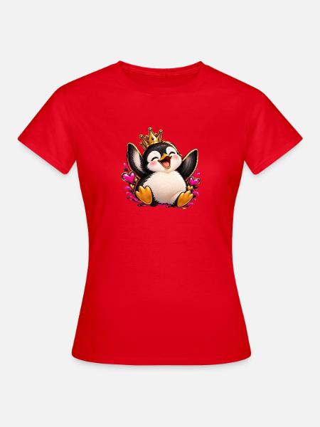 Königspinguin Jubelherz - Frauen T-Shirt - Rot