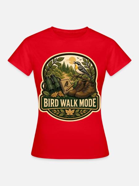 BIRD WALK MODE Wolken - Frauen T-Shirt - Rot