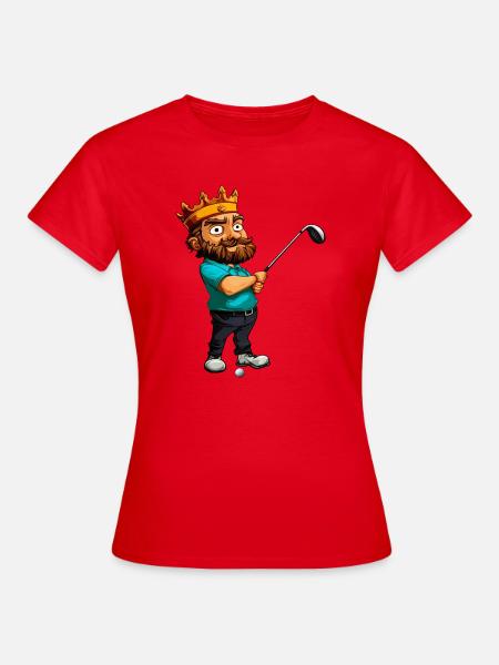 Könige Golf / Golfer King - Frauen T-Shirt - Rot