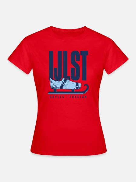 IJlst Drylts Friesland Holzschlittschuh Design - Frauen T-Shirt - Rot