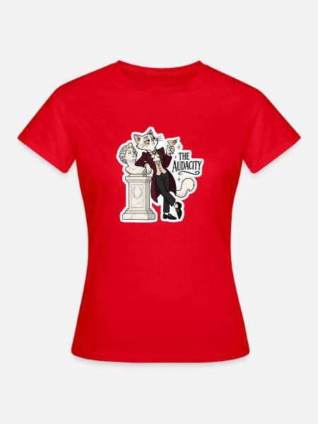 Katzenaristokrat: Die Kühnheit - Frauen T-Shirt - Rot